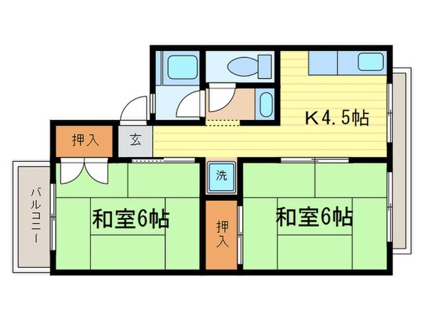 サンサウスヒル竹田の物件間取画像